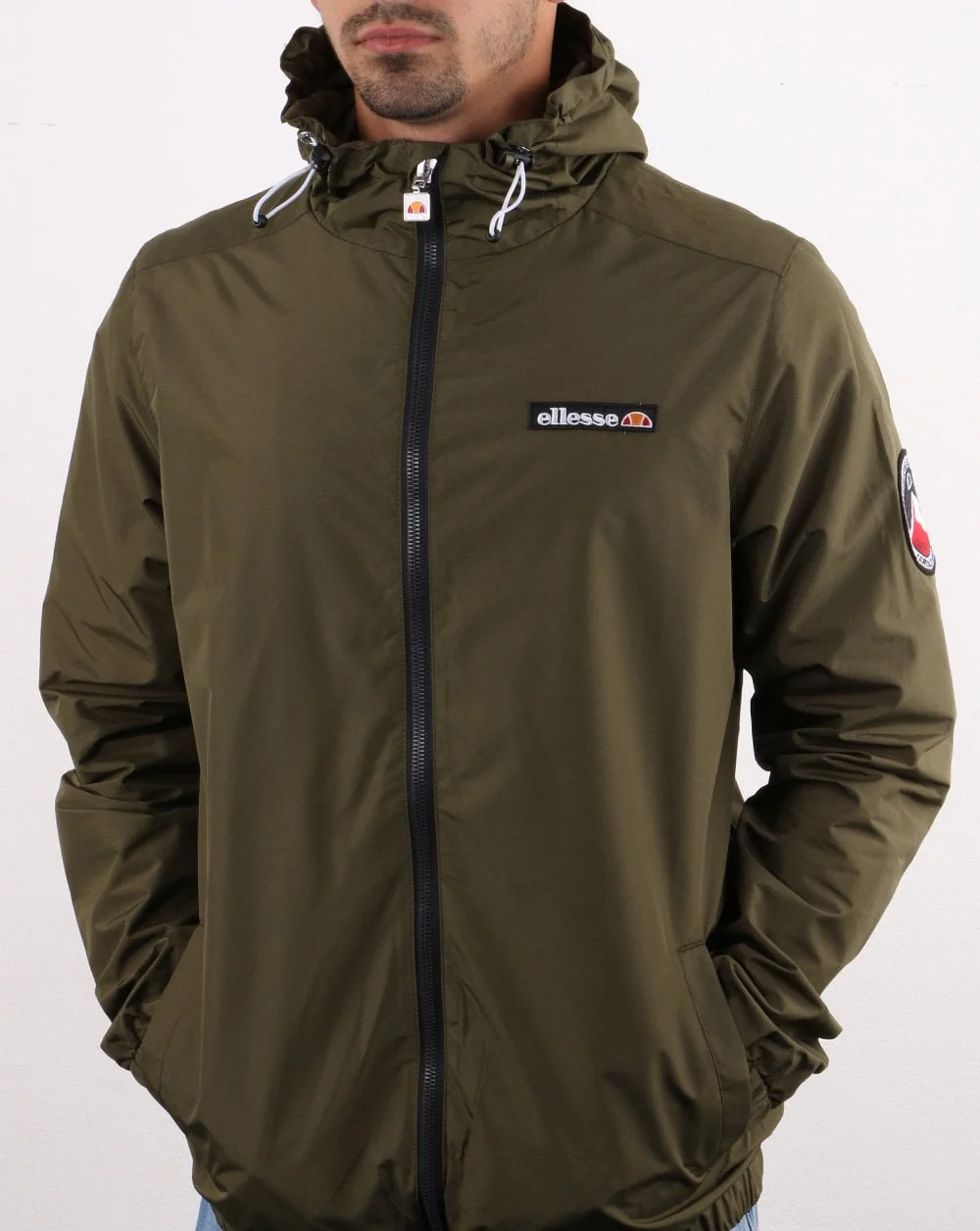 Ellesse Coated Terrace Jacket Khaki - Image 4