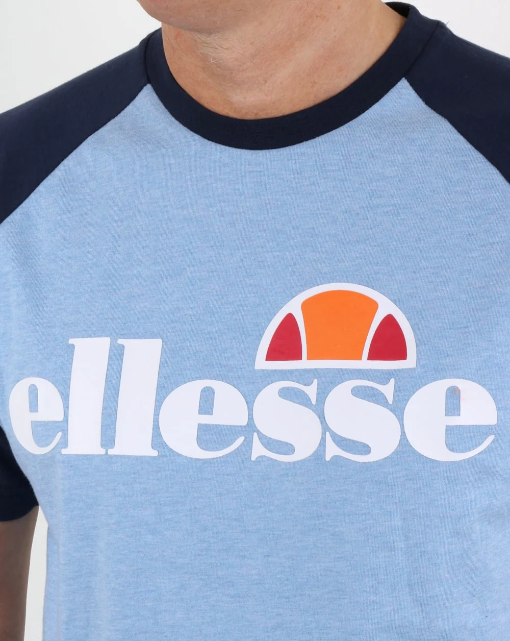 Ellesse Contrast T Shirt Sky Blue / Navy - Image 2