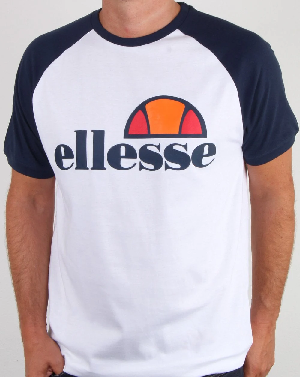 Ellesse Contrast T Shirt White/navy - Image 3