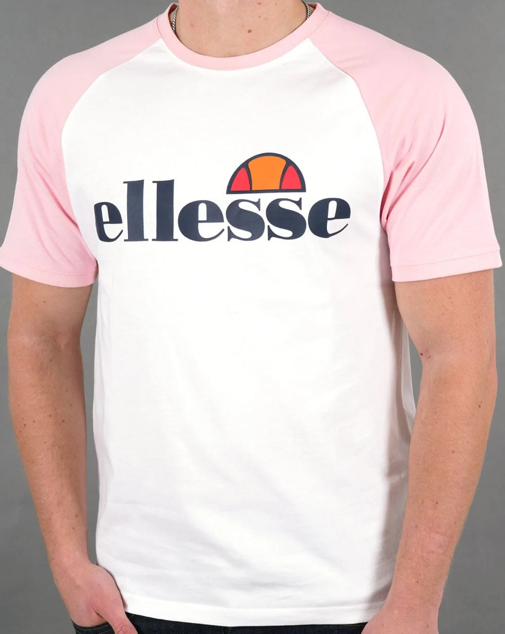 Ellesse Corp T Shirt White/Light Pink - Image 2