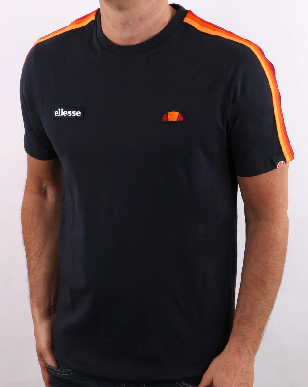 Ellesse Corp Tape T Shirt Navy