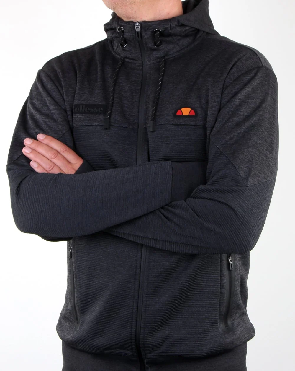 Ellesse Courage Hoody Black Marl - Image 3