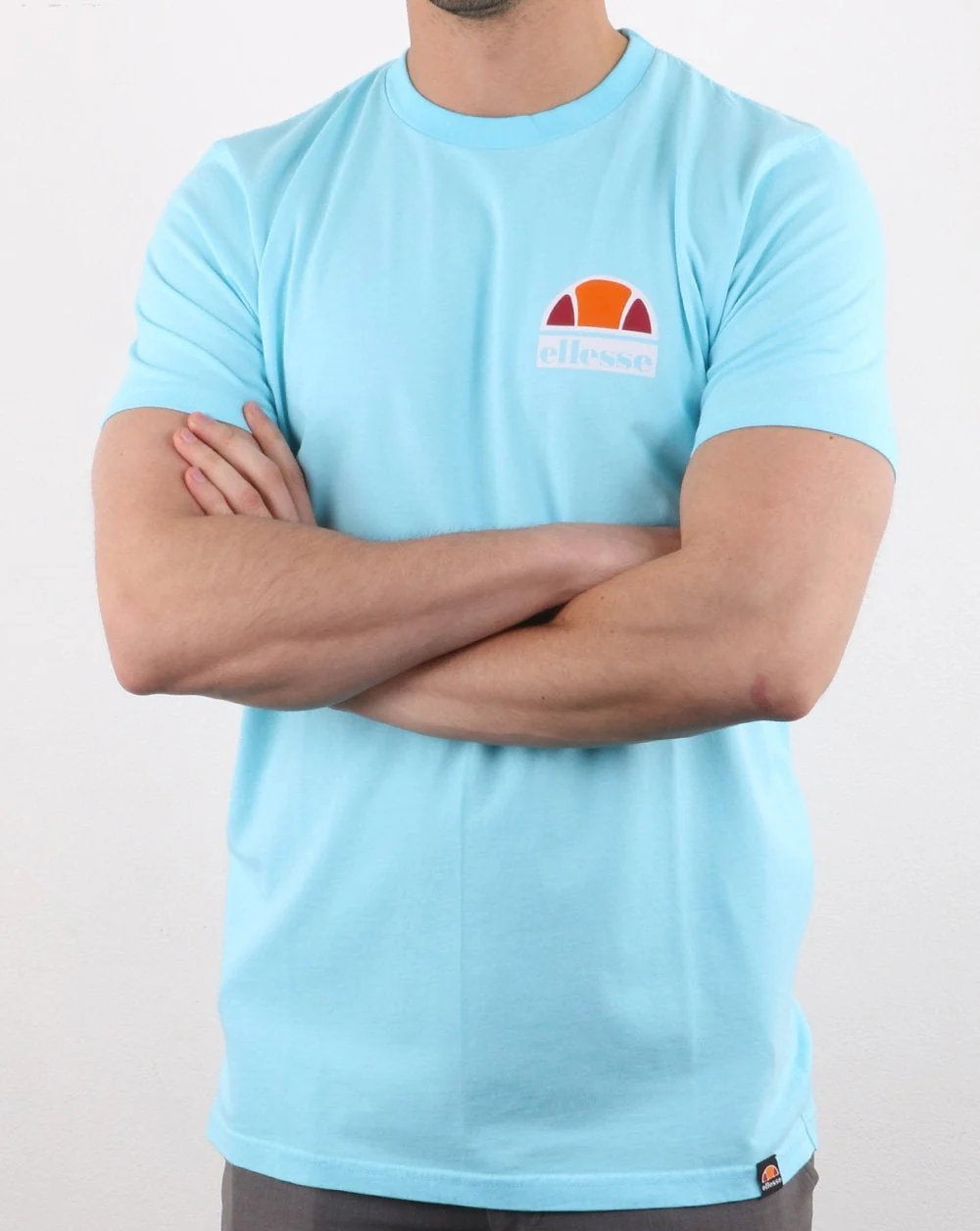 Ellesse Cuba Overdyed T Shirt Neon Blue - Image 3