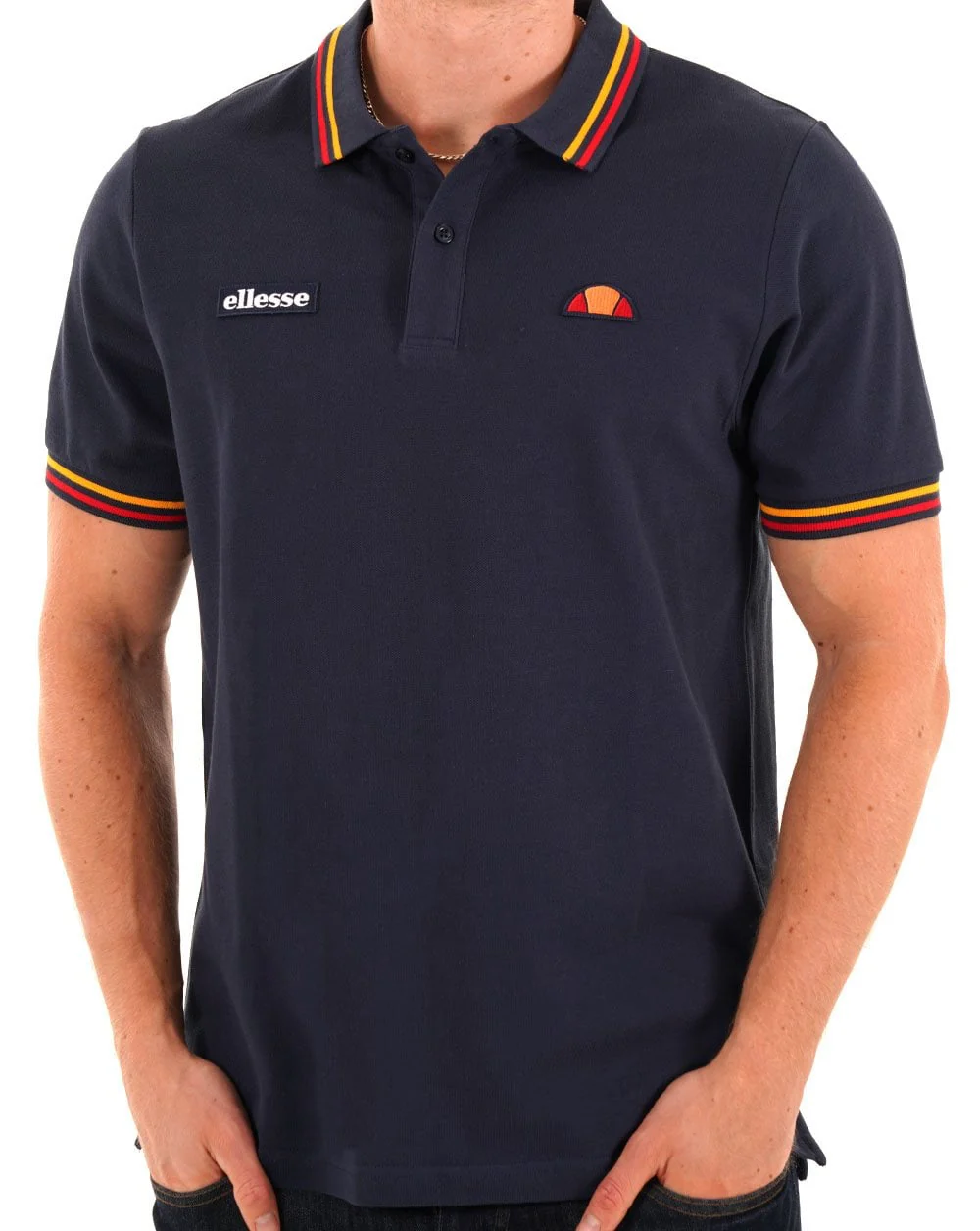 Ellesse Doran Polo Shirt Navy - Image 3