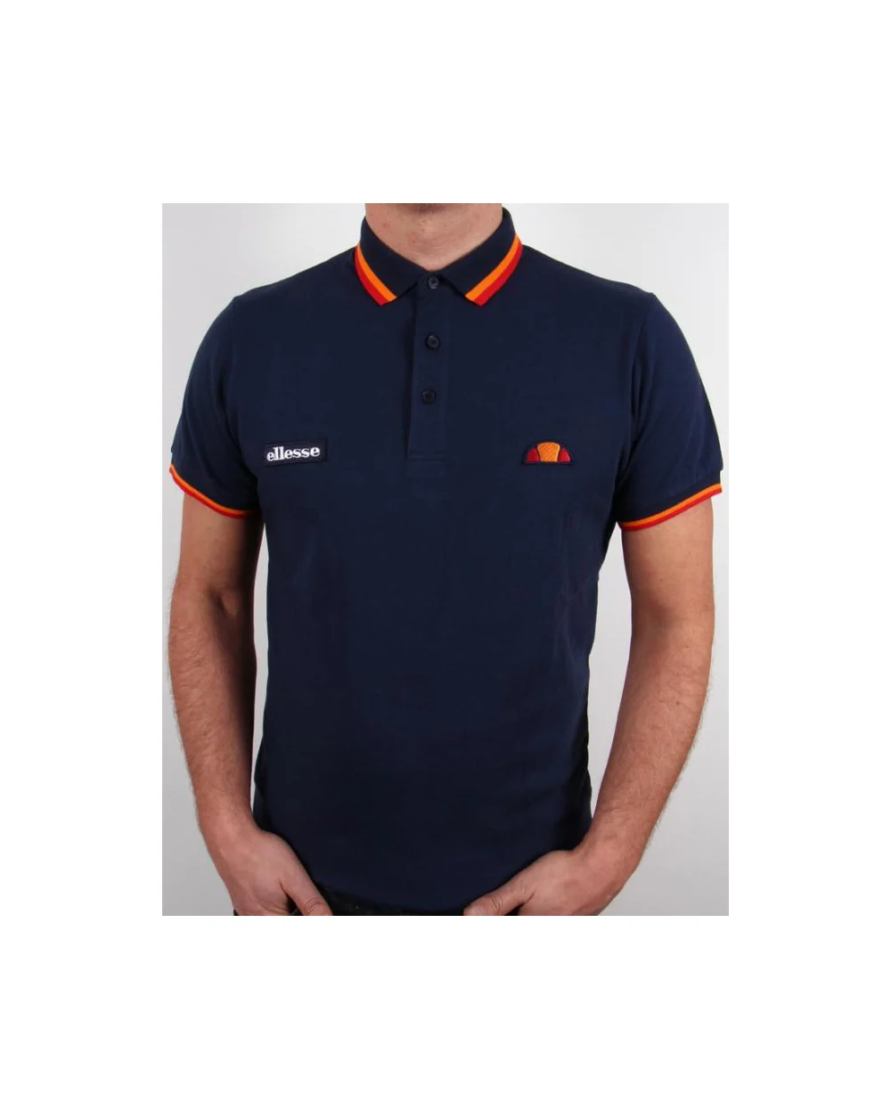 Ellesse Elite Tipped Polo Shirt Navy