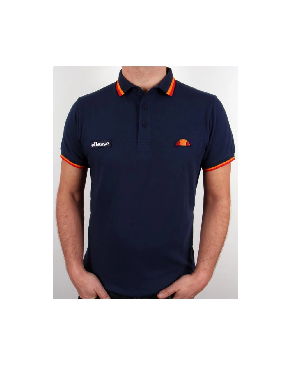 Ellesse Elite Tipped Polo Shirt Navy - Image 2