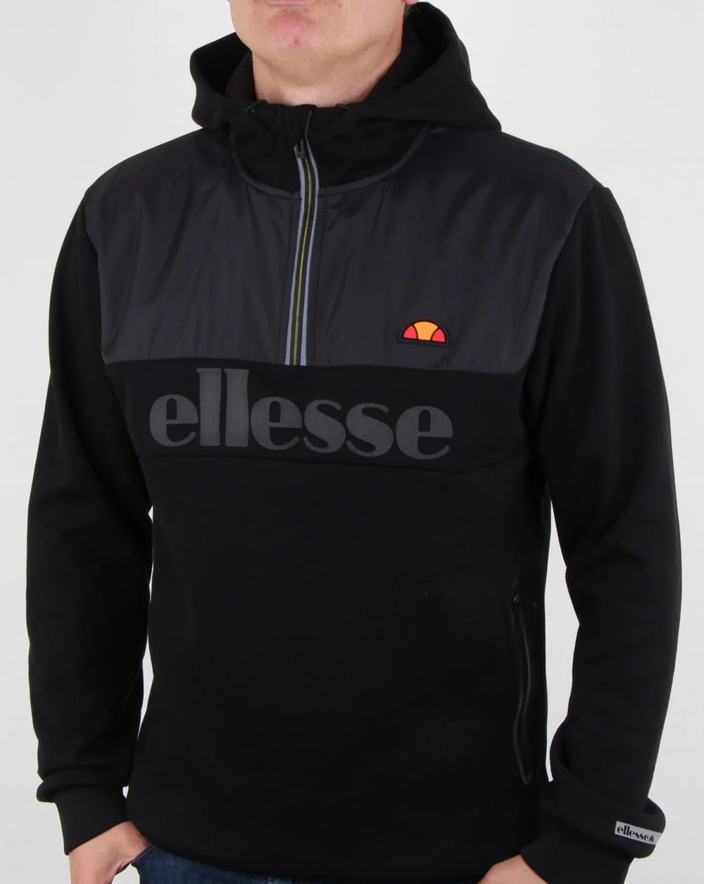 Ellesse Favio Half Zip Hoody Black