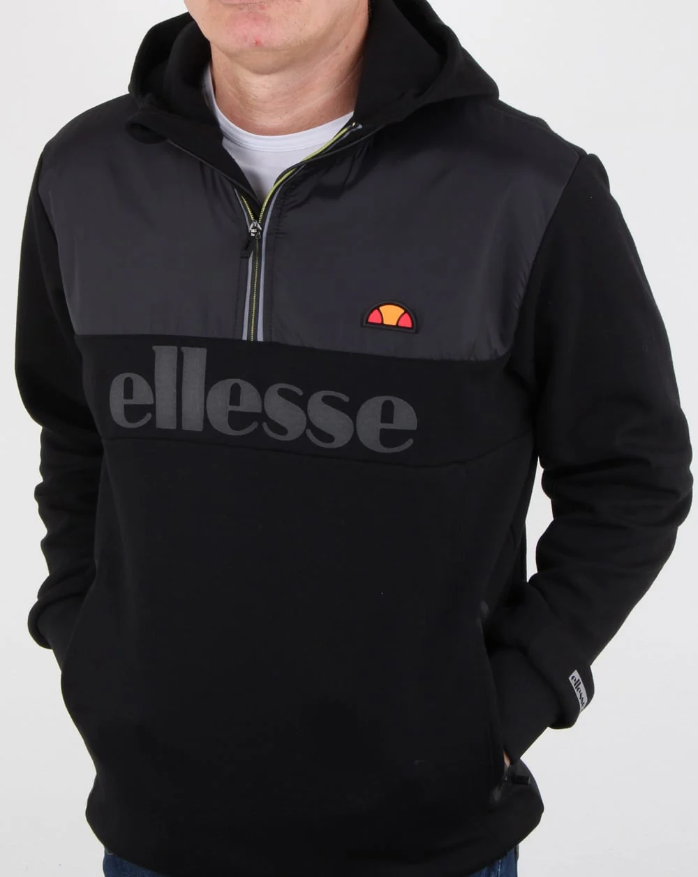Ellesse Favio Half Zip Hoody Black - Image 4