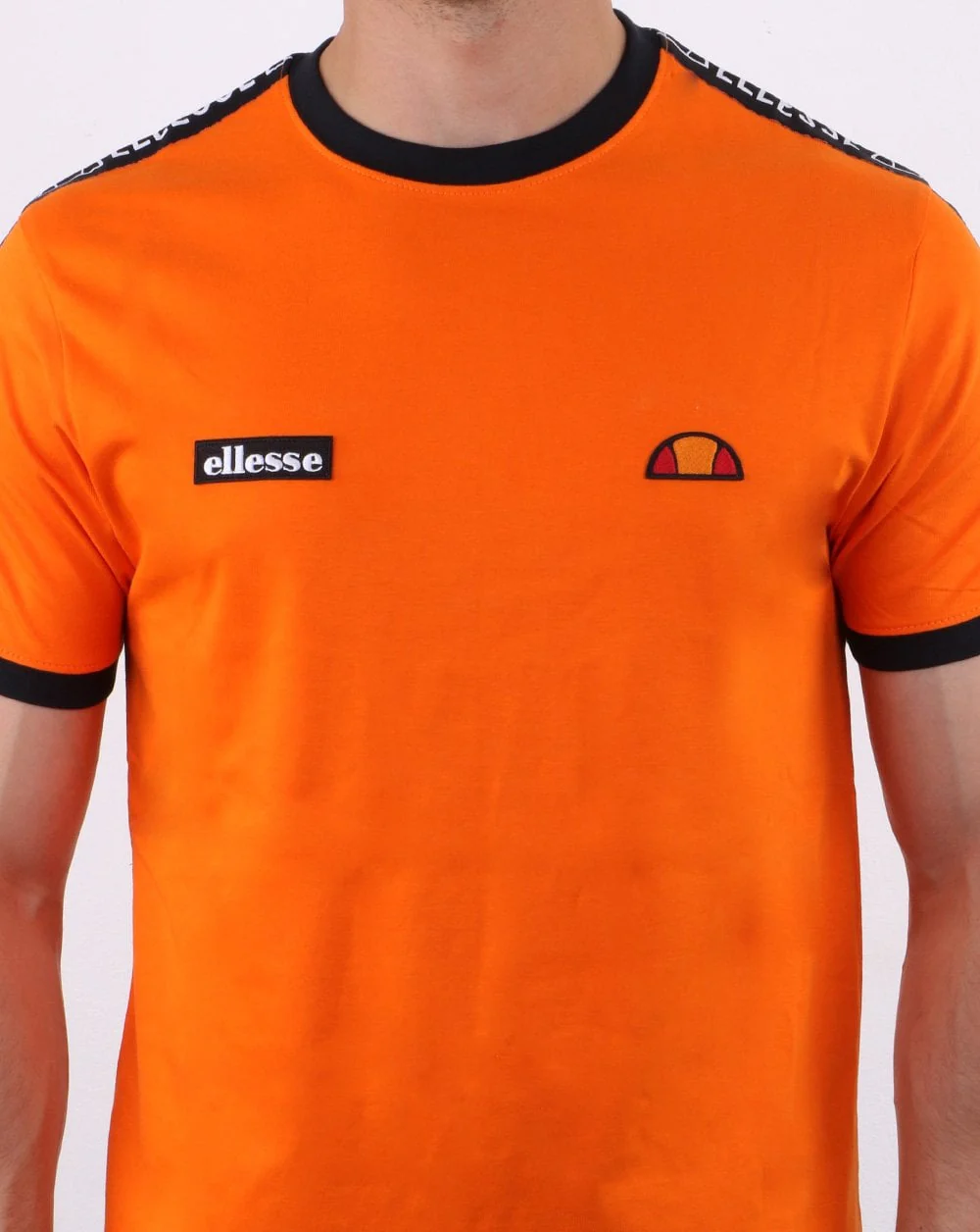 Ellesse Fede Taped T Shirt Orange - Image 4