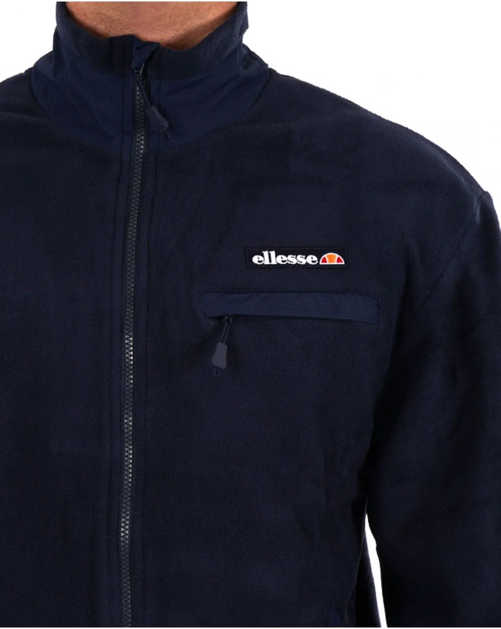 Ellesse Fleece Zip Top Navy - Image 2