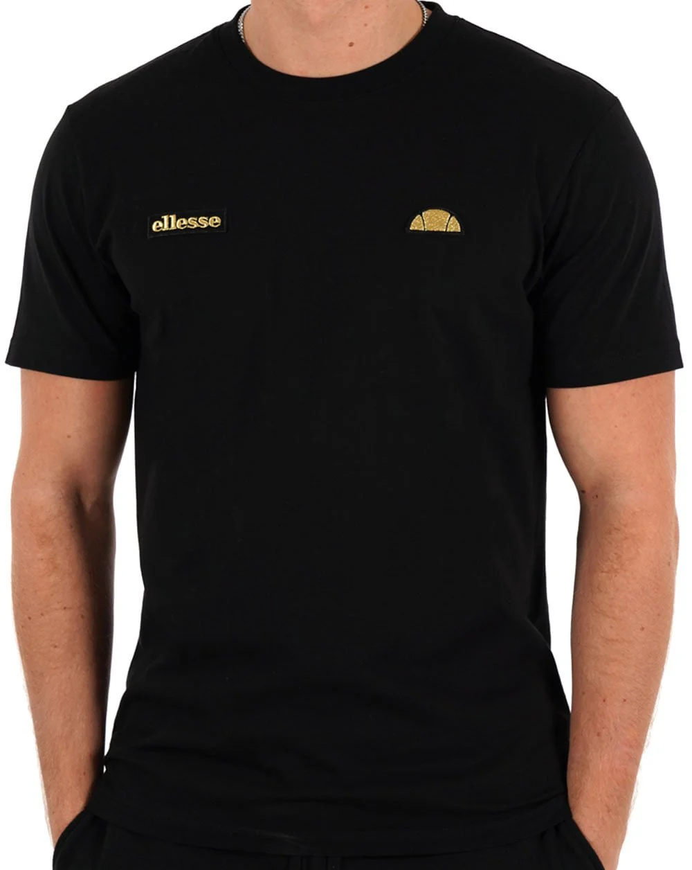 Ellesse Floran T Shirt Black Gold - Image 2