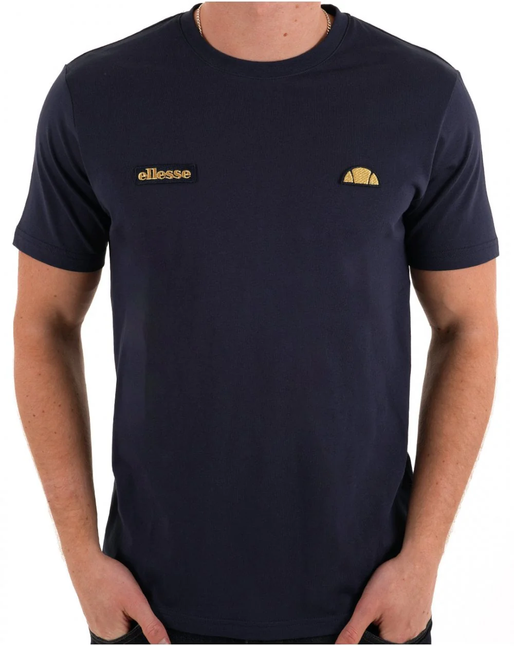 Ellesse Floran T Shirt Navy/gold - Image 2