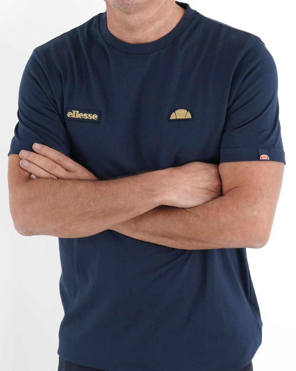 Ellesse Floran T Shirt Navy/Gold - Image 3