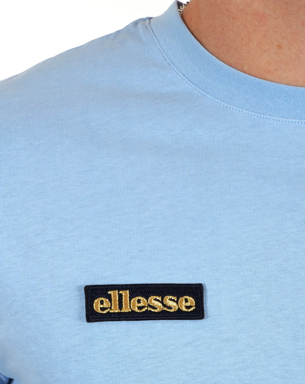 Ellesse Floran T Shirt Sky Blue - Gold - Image 3