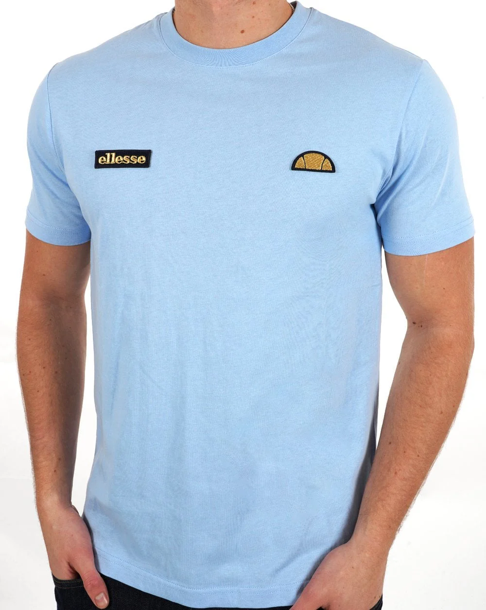 Ellesse Floran T Shirt Sky Blue - Gold - Image 4