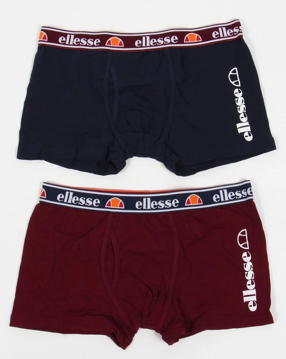 Ellesse Foglia Boxer Shorts Twin Pack Navy/burgundy