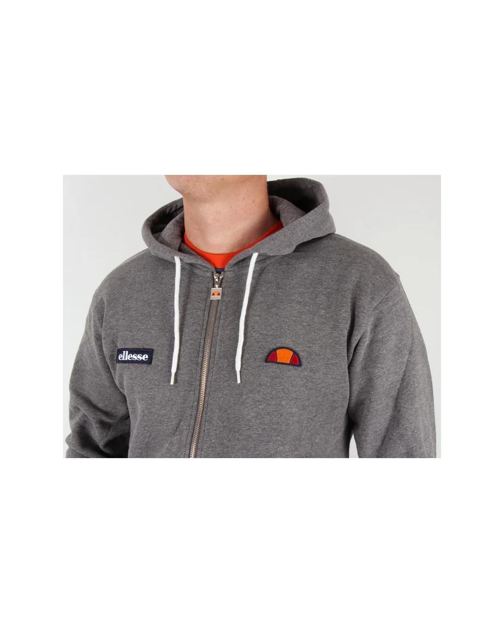 Ellesse Full Zip Hoodie Dark Grey - Image 2
