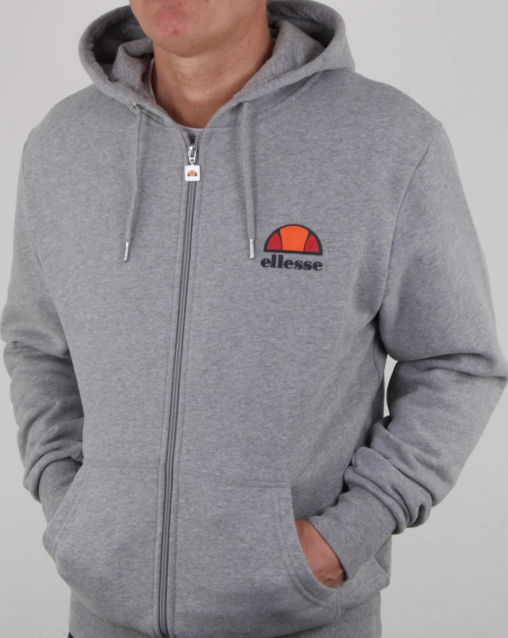 Ellesse Full Zip Hoody Athletic Grey - Image 2