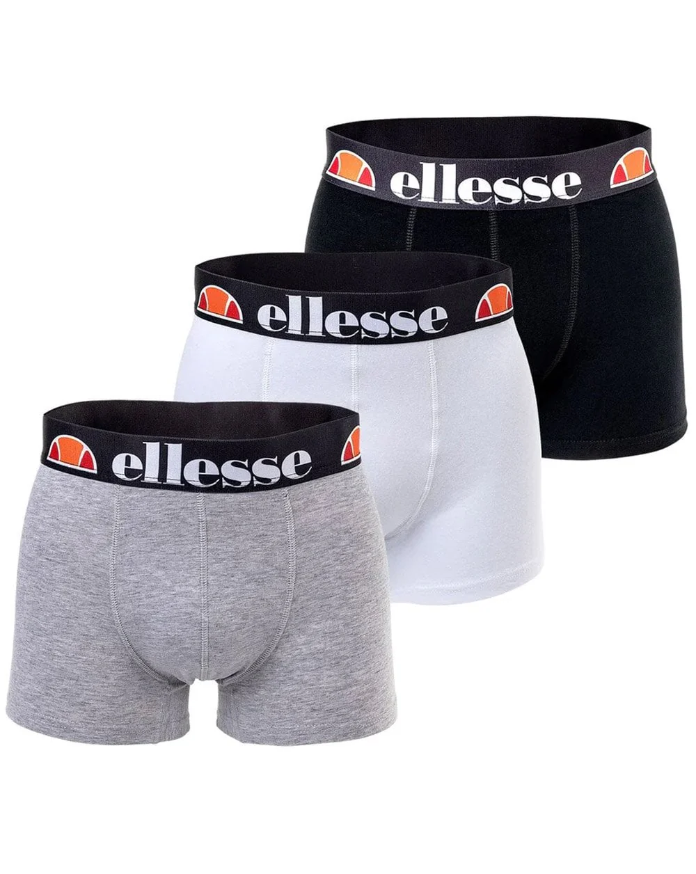 Ellesse Grillo Trunks (3 Pack) Black/Grey/White