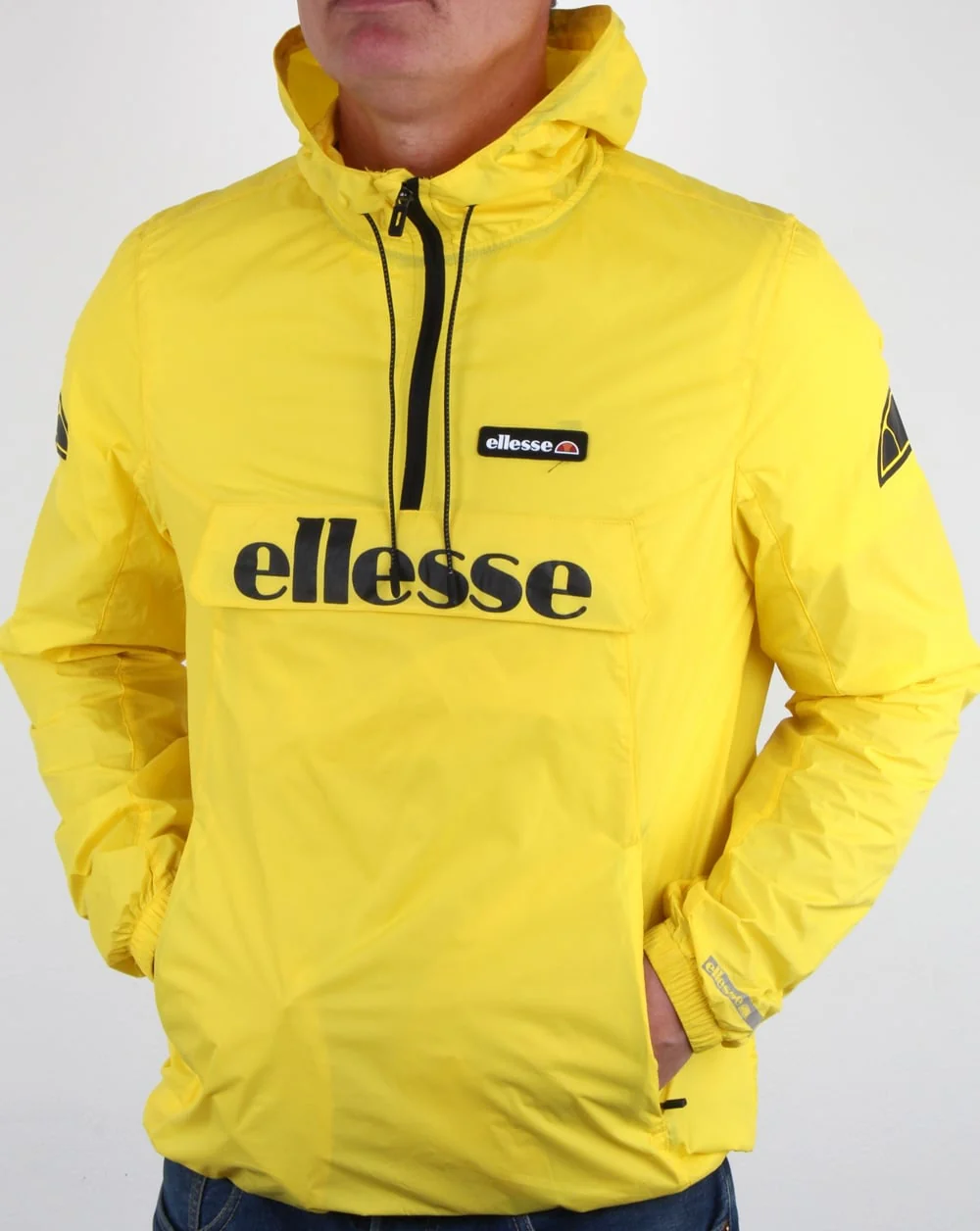Ellesse Half Zip Jacket Vibrant Yellow - Image 3