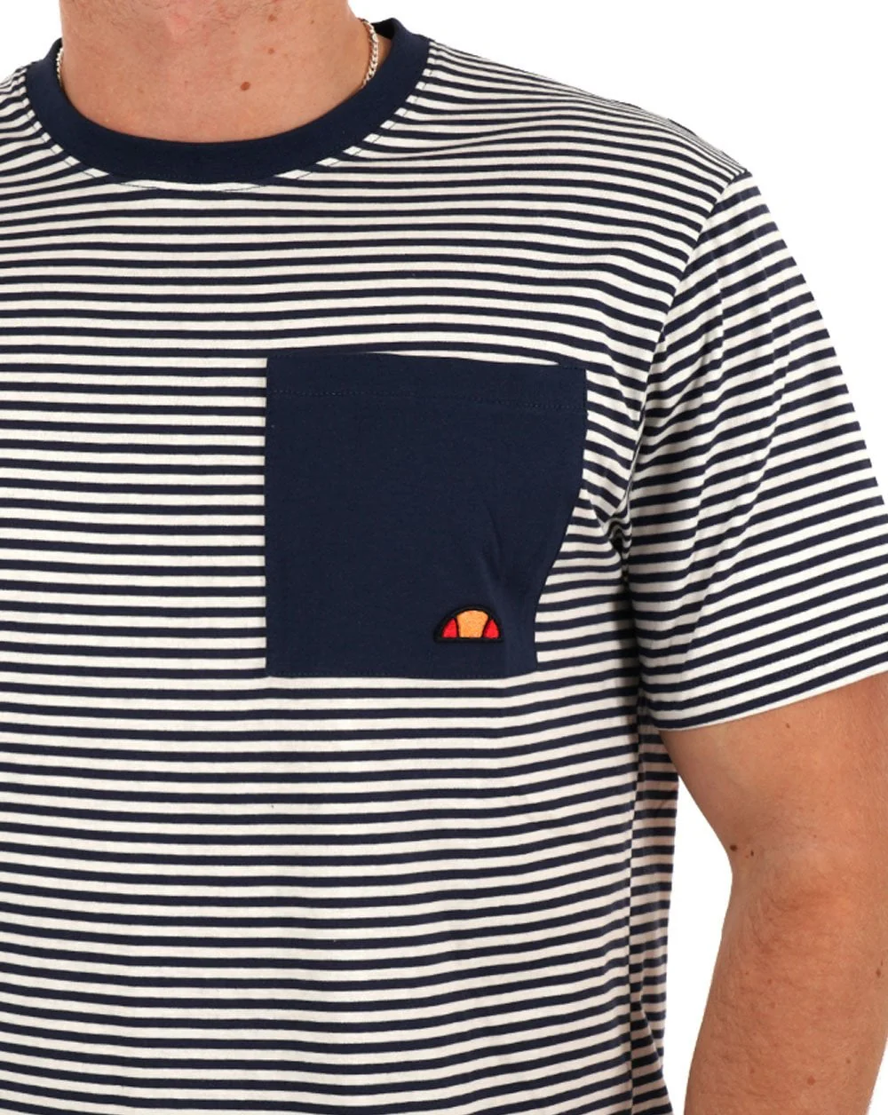Ellesse Hirst Striped T Shirt Navy/White - Image 2