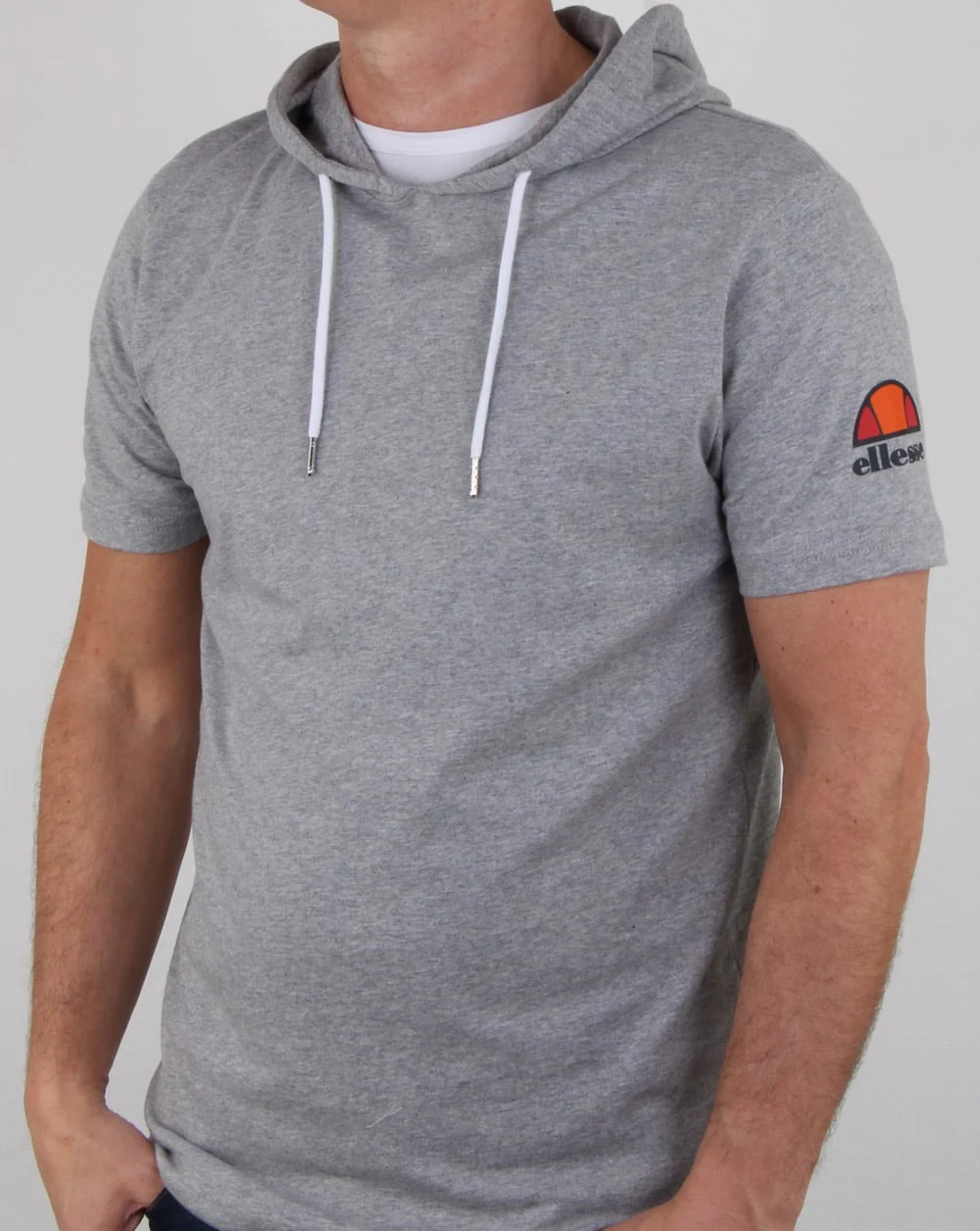 Ellesse Hooded T Shirt Athletic Grey
