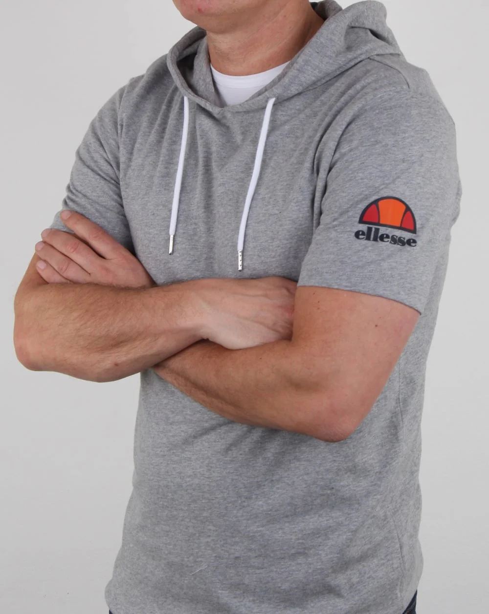 Ellesse Hooded T Shirt Athletic Grey - Image 3