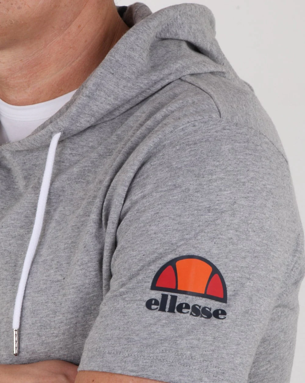 Ellesse Hooded T Shirt Athletic Grey - Image 4