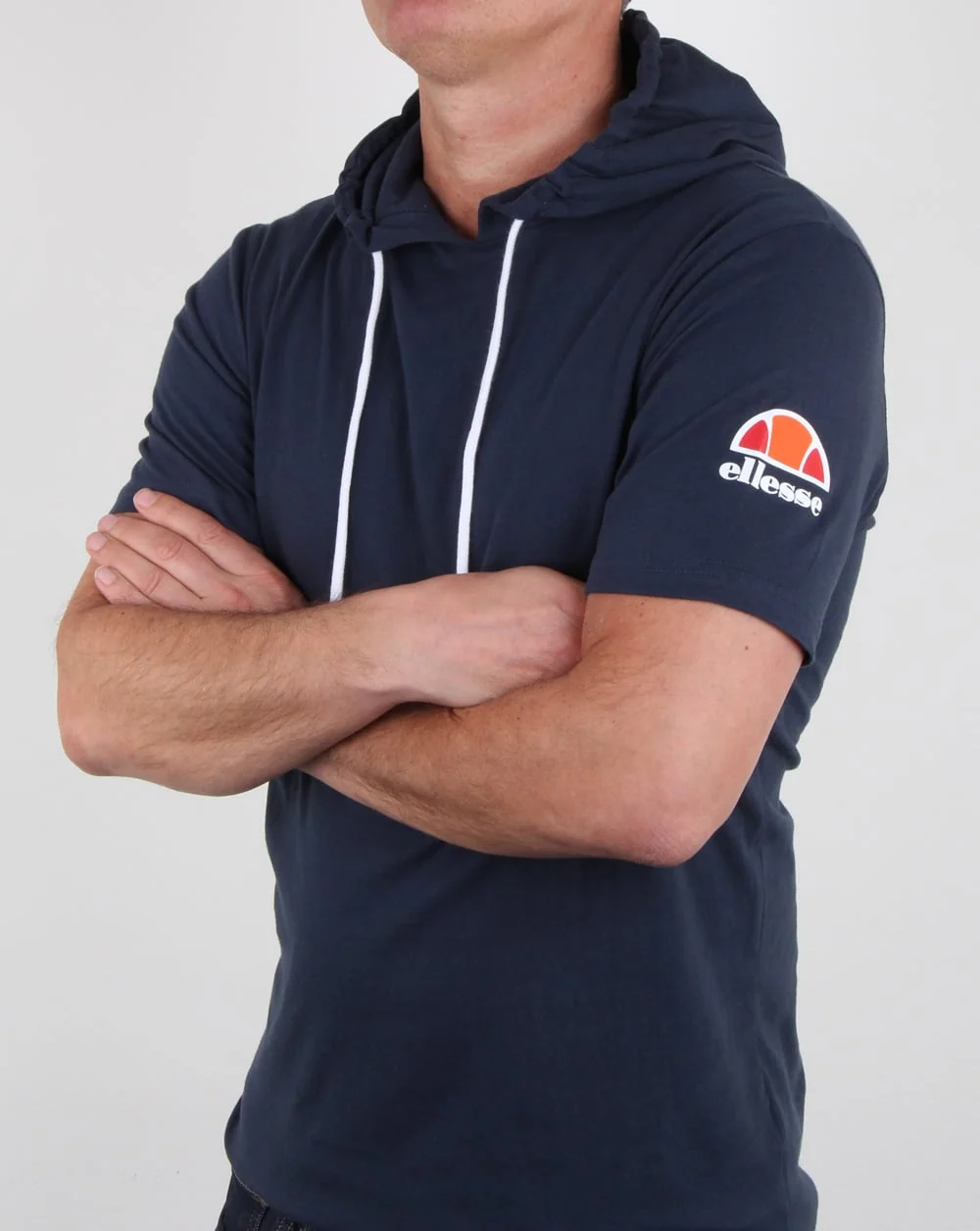 Ellesse Hooded T Shirt Navy - Image 3