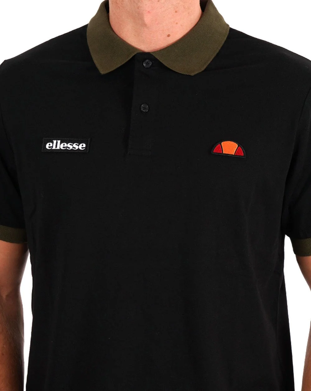 Ellesse Lessepsia Polo Shirt Black/Khaki - Image 2