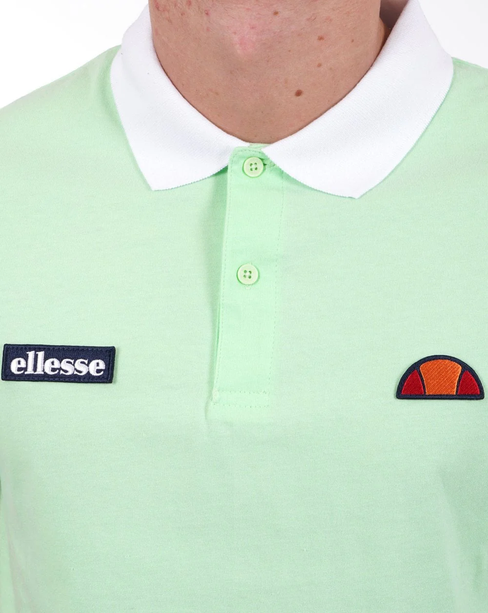 Ellesse Lessepsia Polo Shirt Fresh Green White - Image 2