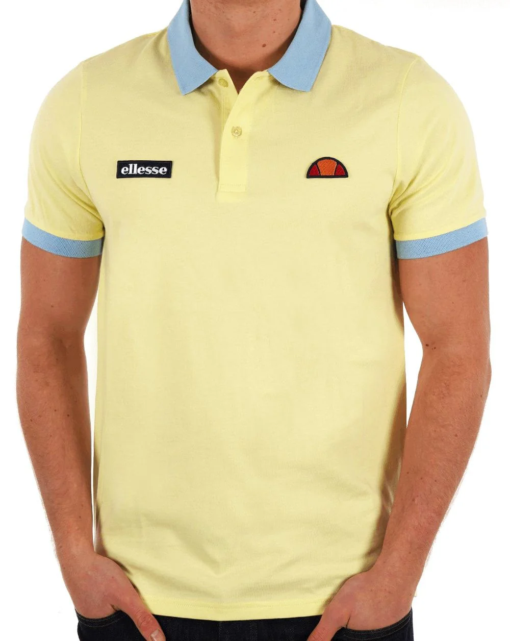 Ellesse Lessepsia Polo Shirt Light Yellow/Sky - Image 3
