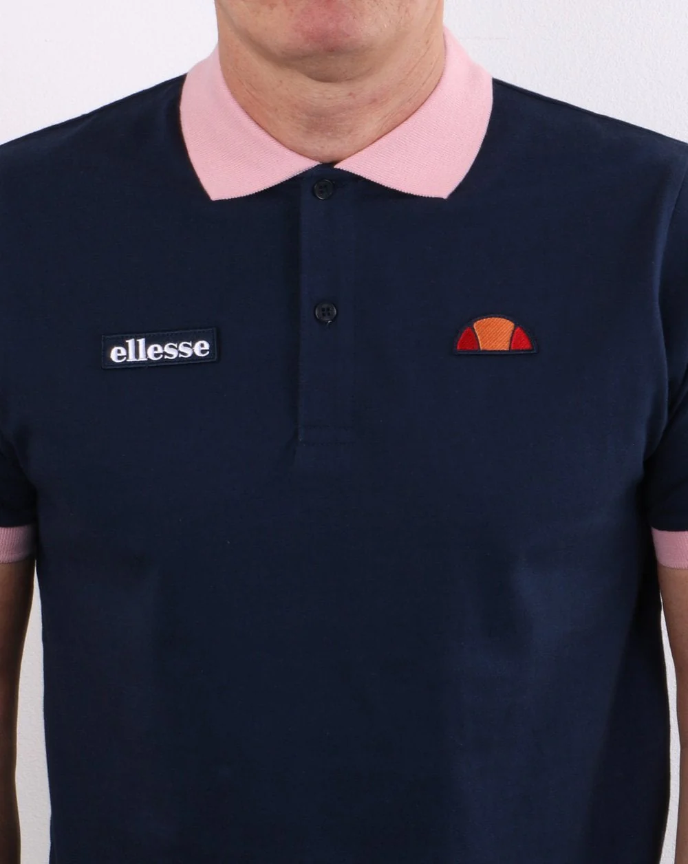 Ellesse Lessepsia Polo Shirt Navy/pink - Image 4