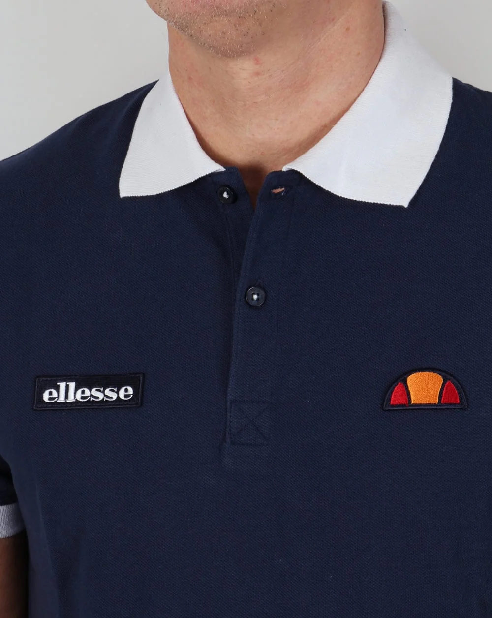 Ellesse Lessepsia Polo Shirt Navy/White - Image 2