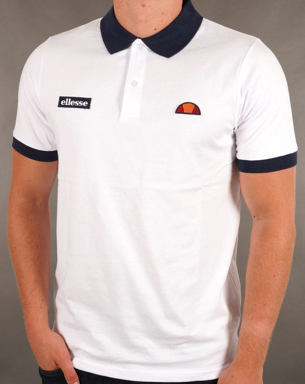 Ellesse Lessepsia Polo Shirt White/Navy