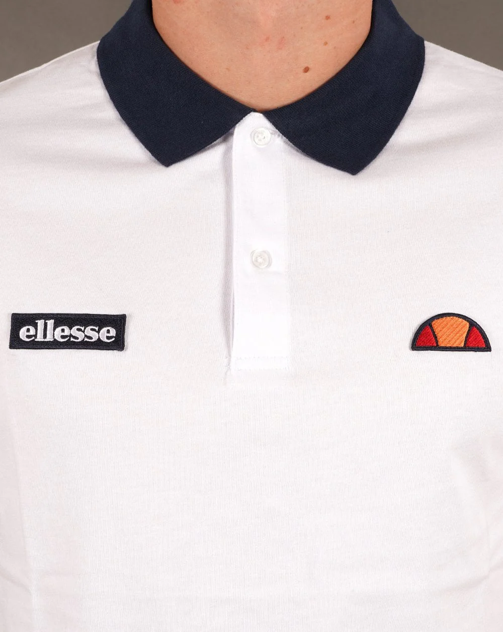 Ellesse Lessepsia Polo Shirt White/Navy - Image 2