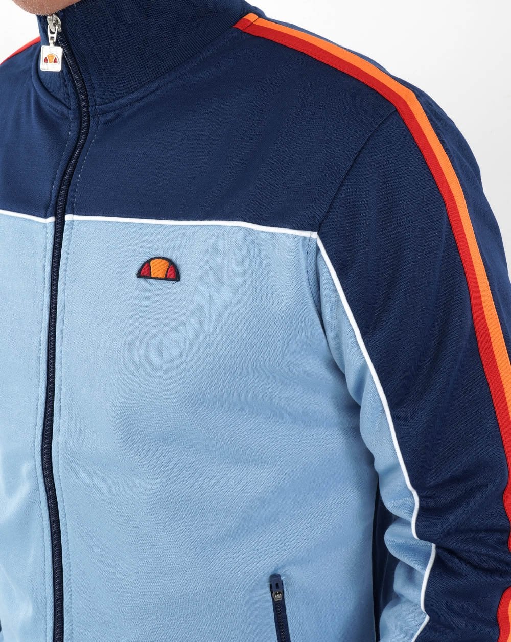 Ellesse Libra Track Top Sky Blue/Navy - Image 2