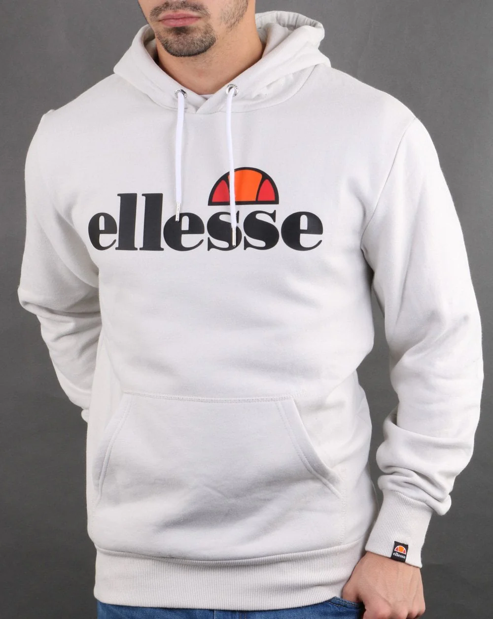 Ellesse Logo Hoody Light Grey - Image 2