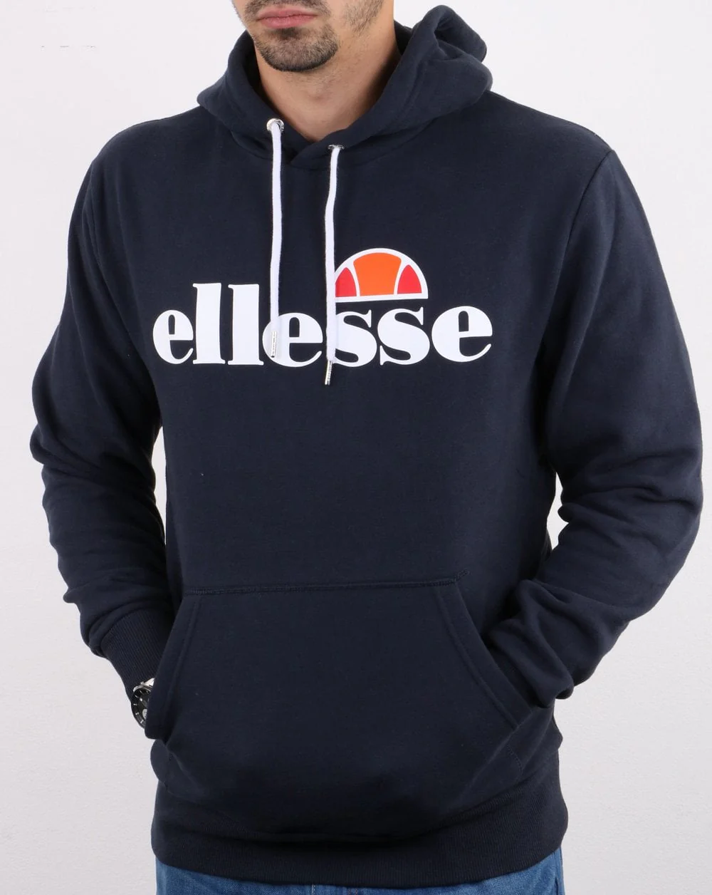 Ellesse Logo Hoody Navy - Image 3