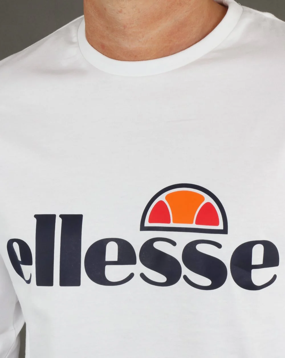 Ellesse Logo Long Sleeve T Shirt White - Image 2