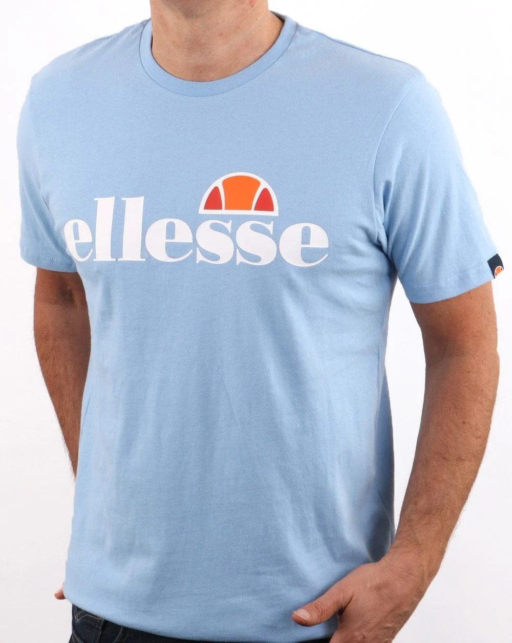 Ellesse Logo T Shirt Light Blue - Image 3