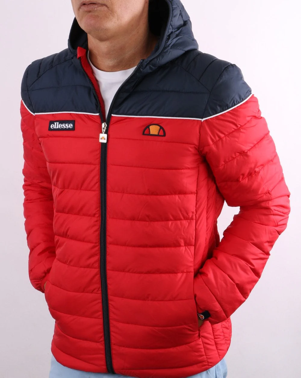 Ellesse Lombardy Jacket Red/Navy - Image 2