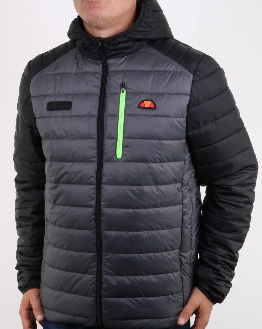 Ellesse Lombardy Two Tone Jacket Black/grey