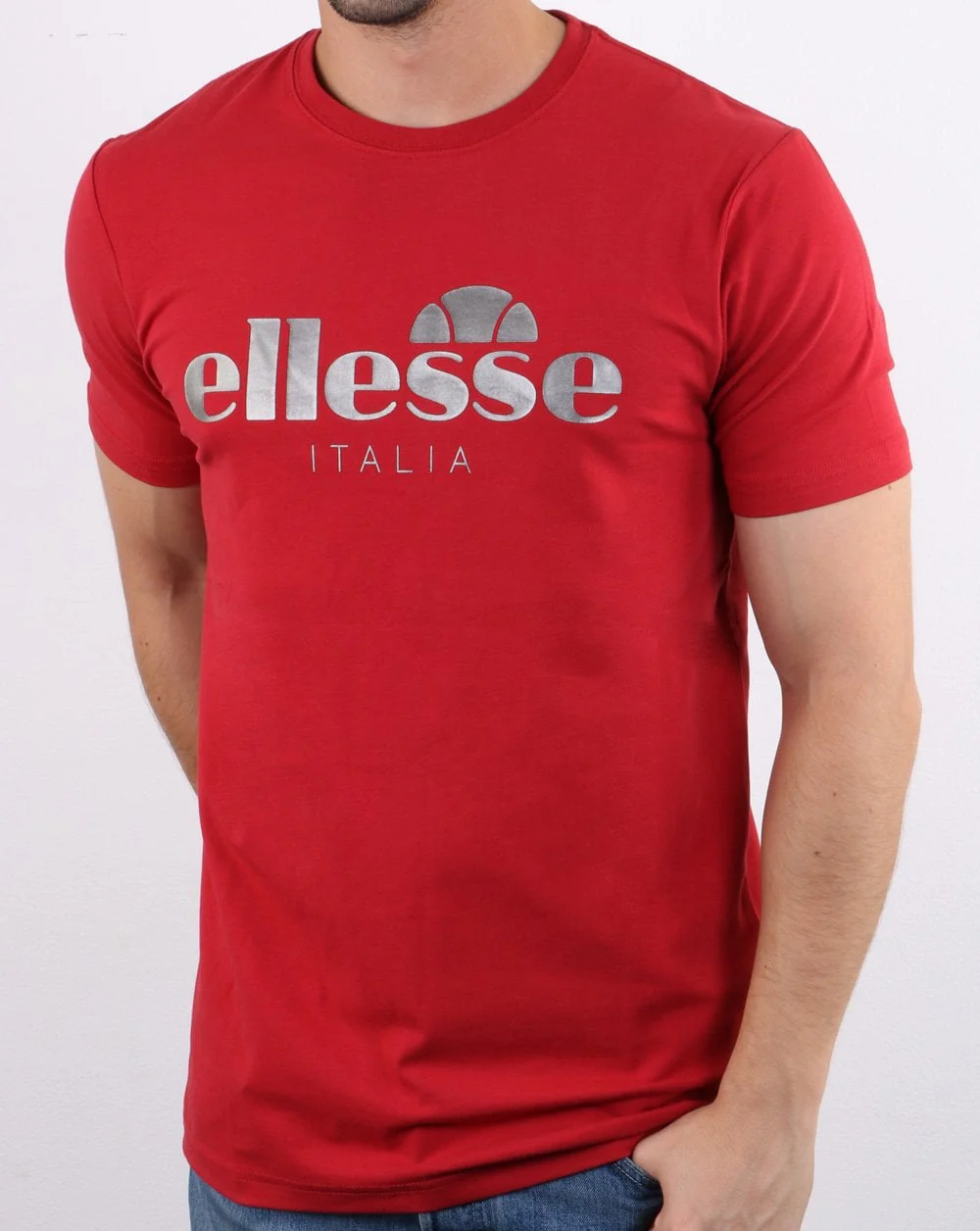 Ellesse Lucchese T Shirt Burgundy - Image 2