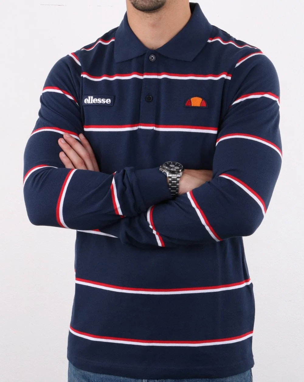 Ellesse Maffio Rugby Shirt Navy - Image 3