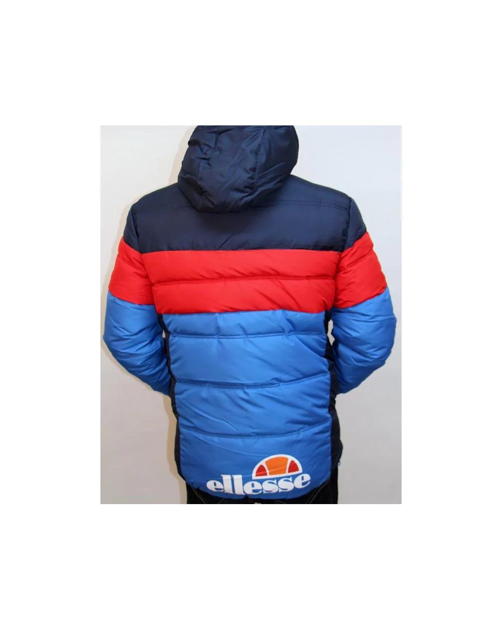 Ellesse Marinelli Padded Jacket Navy/red/royal Blue - Image 3