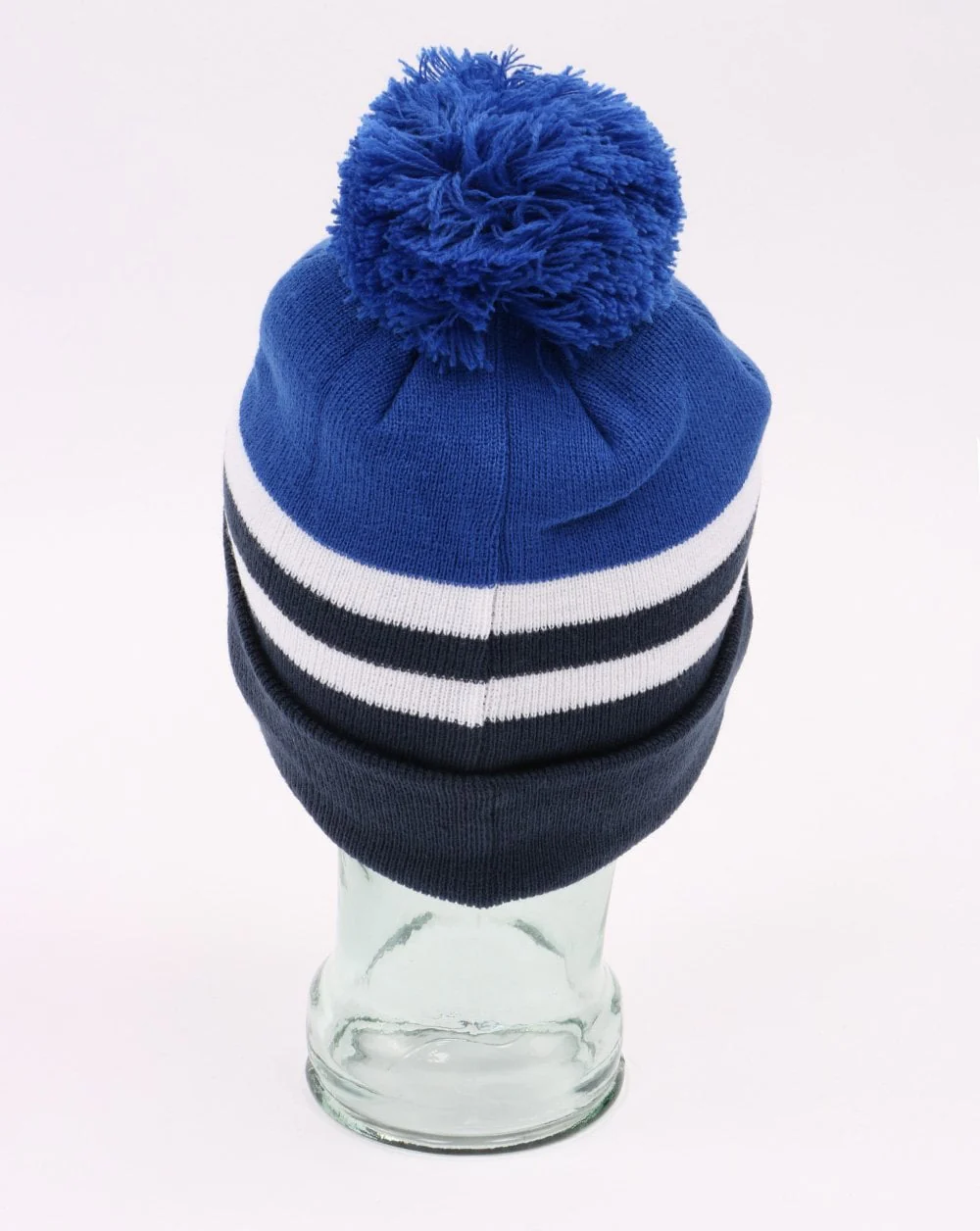 Ellesse Meddon Bobble Hat Beanie Blue and Navy - Image 3