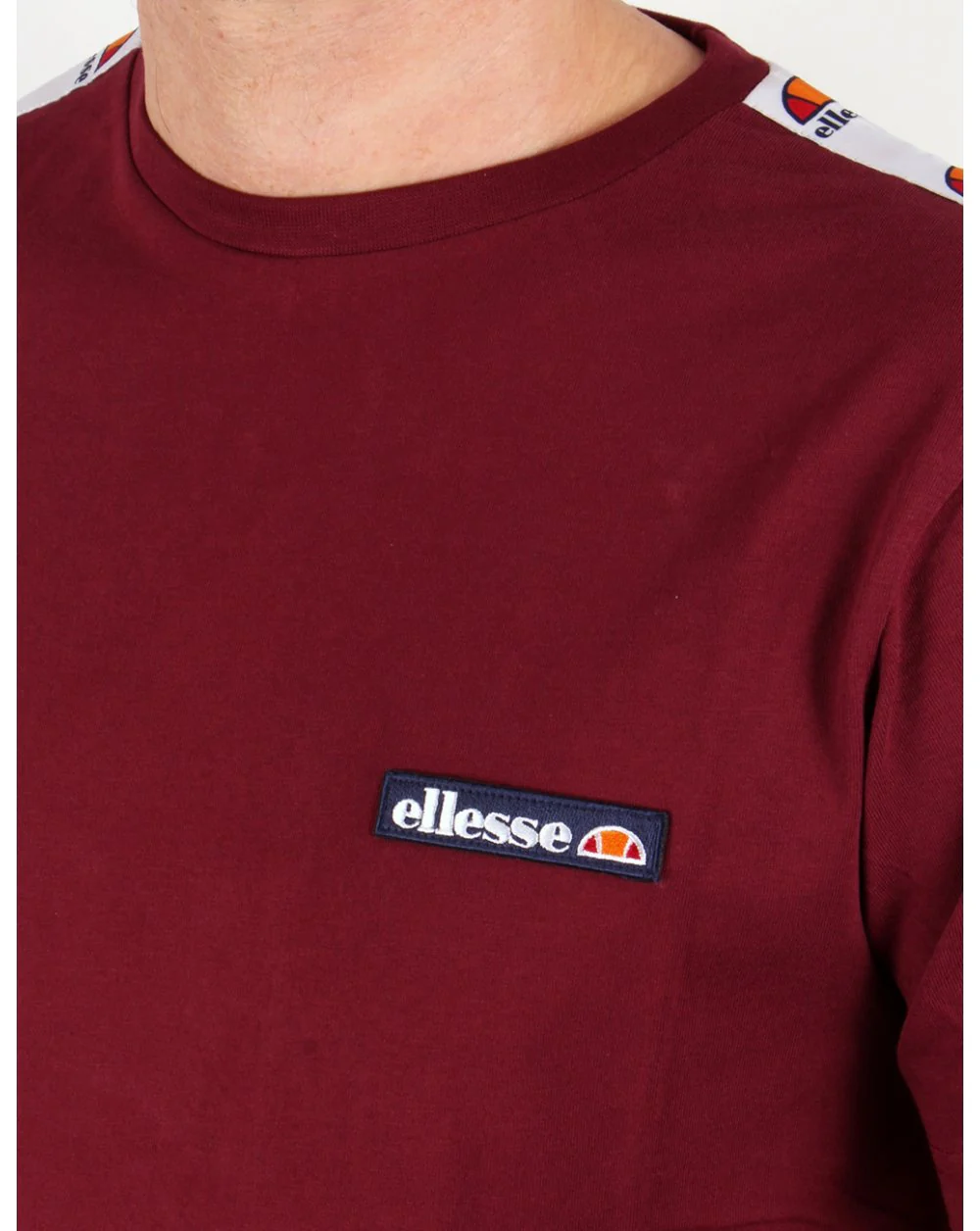 Ellesse Merlo Taping T-shirt Burgundy - Image 2