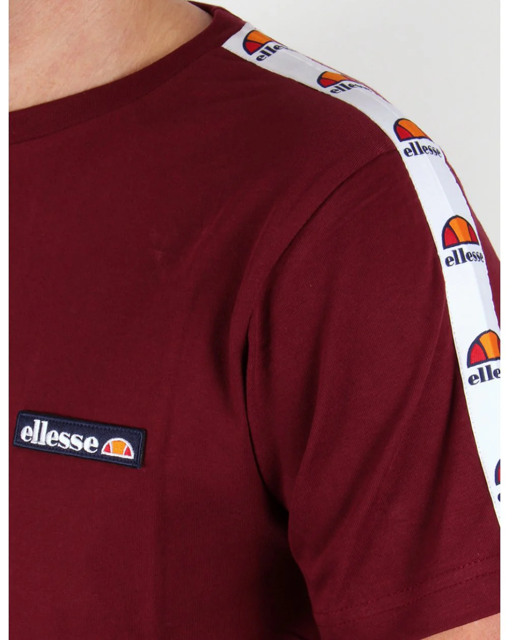Ellesse Merlo Taping T-shirt Burgundy - Image 3
