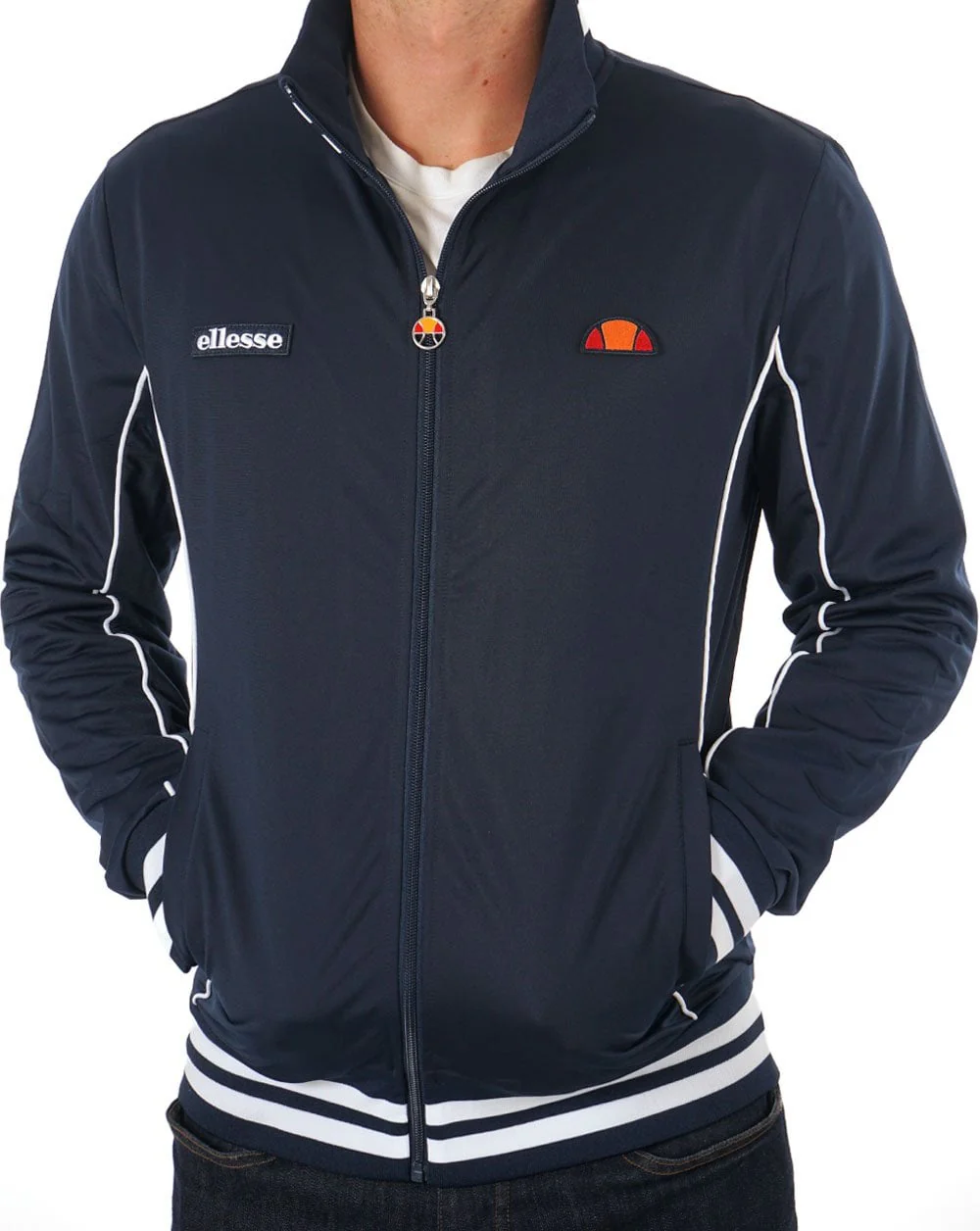 Ellesse Milan Track Top Navy/White - Image 3